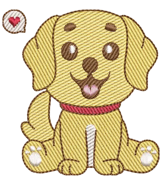 Matriz de Bordado Cachorro Golden